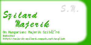 szilard majerik business card